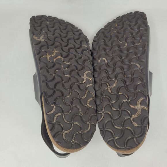 Birkenstock Milano Sandals Mens EU42 US9 Brown Leather Soft Footbed Buckles - Picture 10 of 10